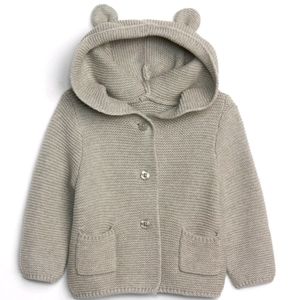 Knit Bear Ear Hoodie